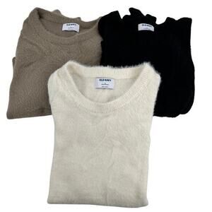 Old Navy Bundle / lot (3) eyelash pullover sweaters neutral cozy comfort size XL
